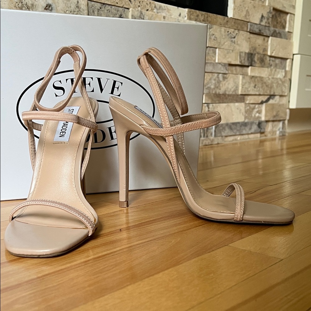 Steve Madden Nude Strappy Heels